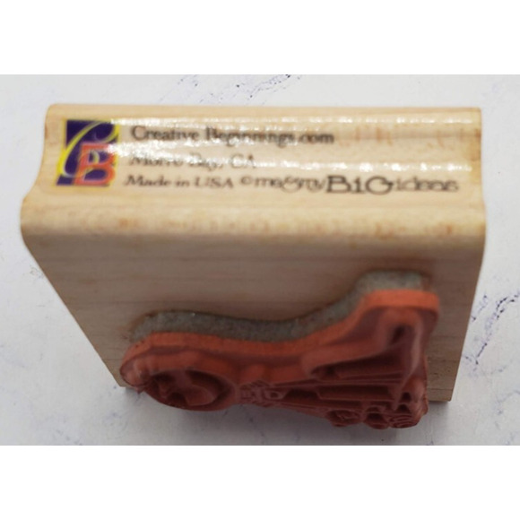 Boy With Teddy Bear And Blanket Creative Beginnings Wood Mounted Rubber Stamp - Picture 5 of 7